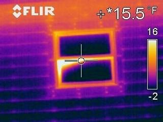 IR Image of Kitchen Window from Outside