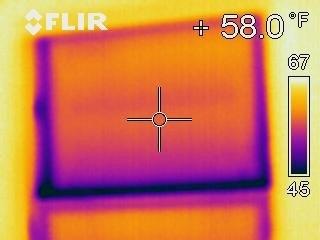 Infrared Image of Window Showing Leakage along Sash Joint