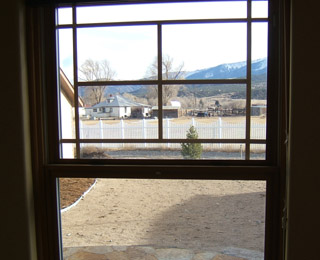 Visible Image of Double Hung Window with Shade Up